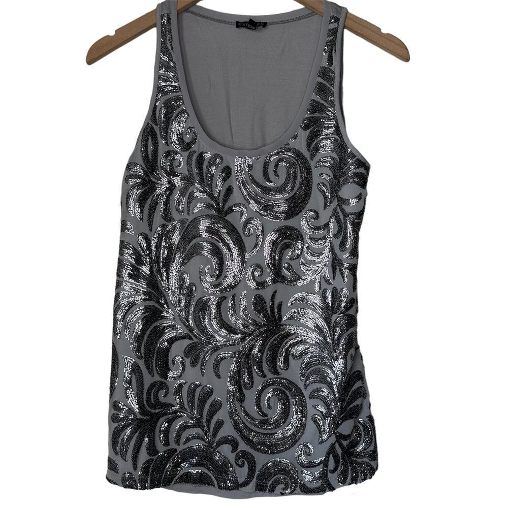 Express Metallic Sequins Tank Top